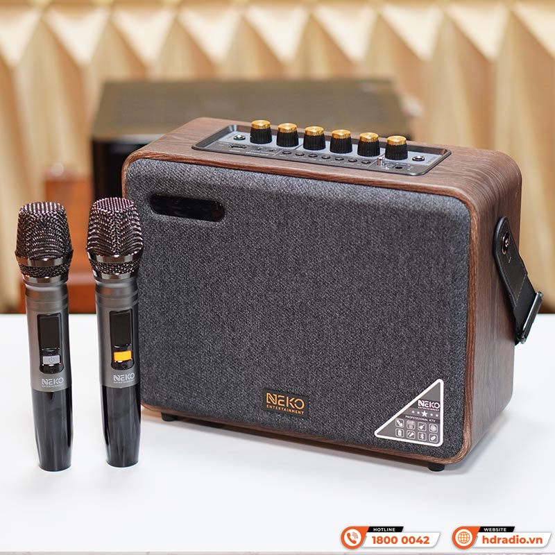 Loa Neko NK01 Pro, Bass 17cm, Công Suất 40W, Bluetooth, AUX, Kèm 2 Tay Mic-7