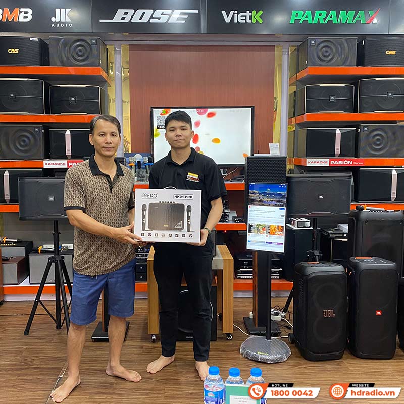 Loa Neko NK01 Pro, Bass 17cm, Công Suất 40W, Bluetooth, AUX, Kèm 2 Tay Mic-15