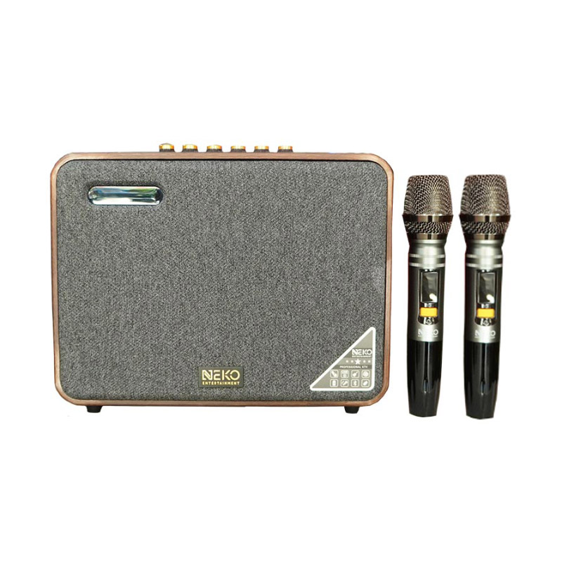 Loa Neko AMK-216, Bluetooth, AUX, Kèm 2 Tay Mic