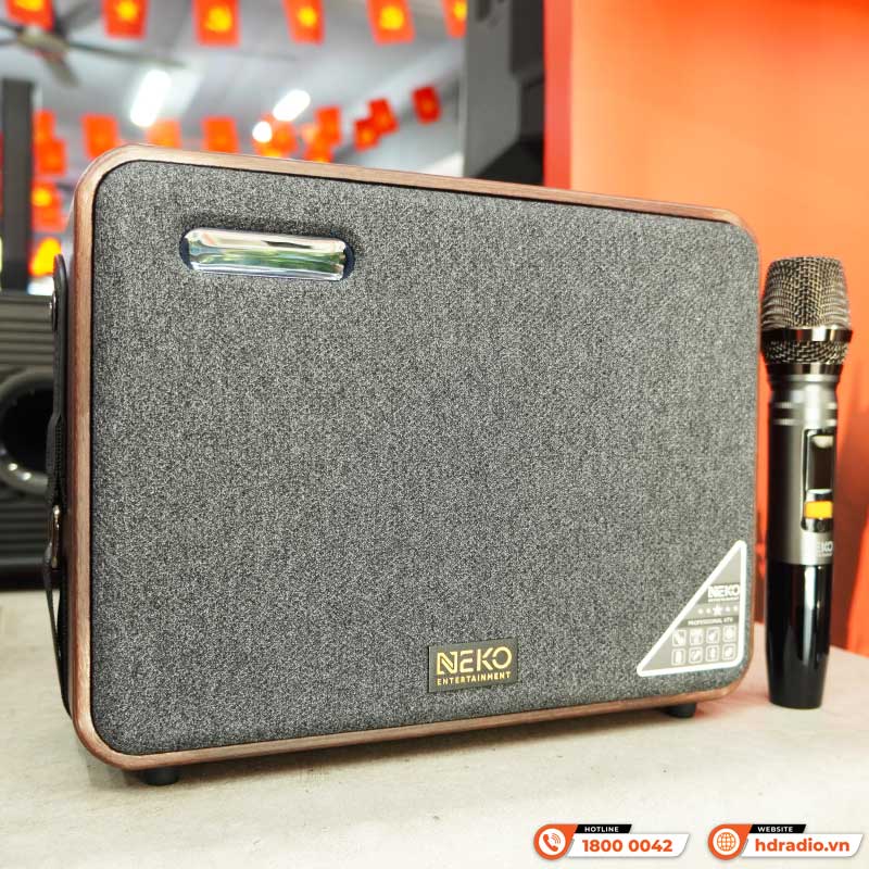 Loa Neko AMK-216, Bluetooth, AUX, Kèm 2 Tay Mic-2