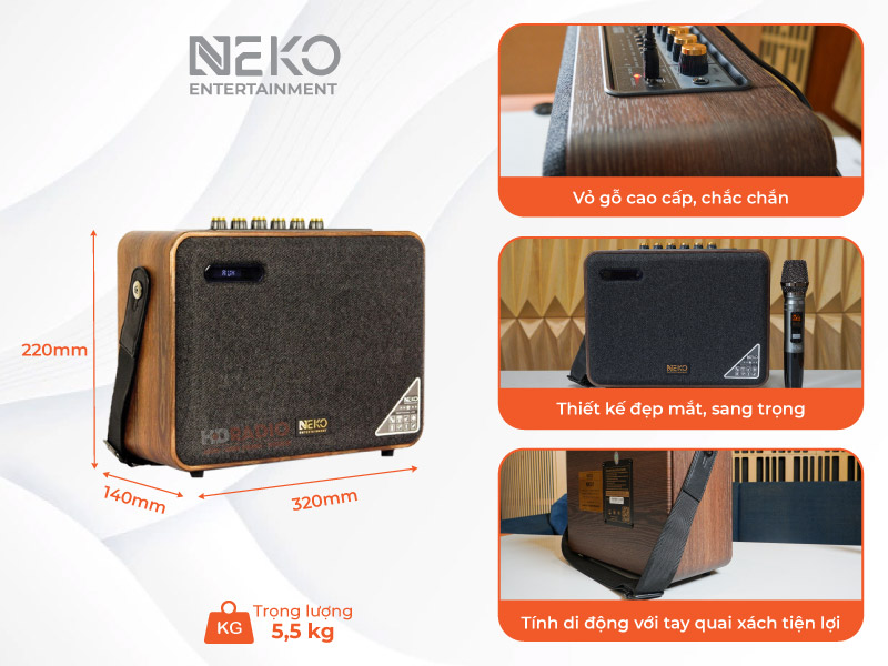 Thiet ke Loa di dong Neko NK01 