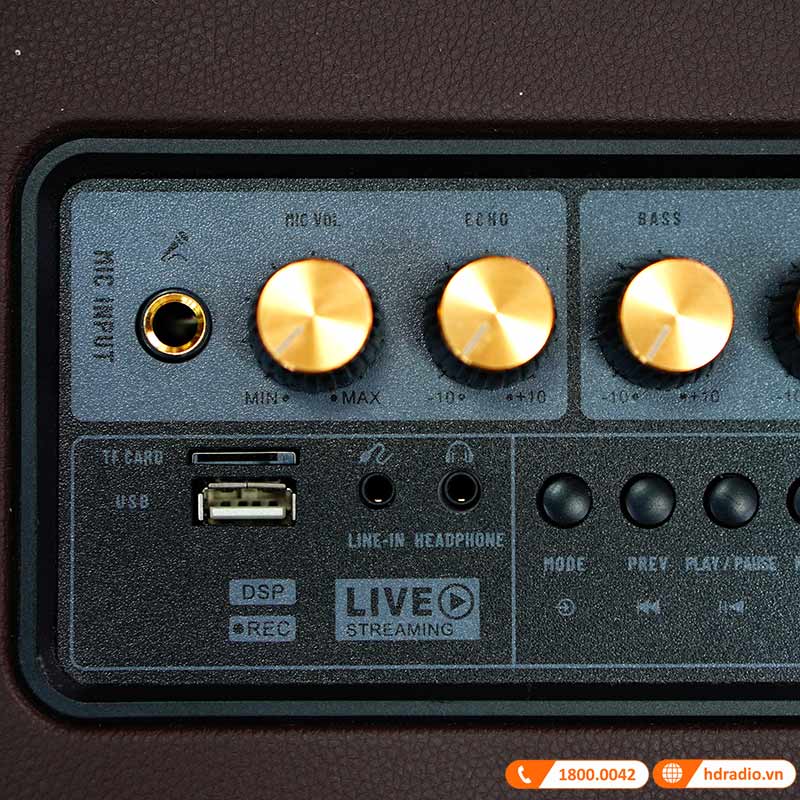 Loa Neko NK02, Công Suất 45W, Bass 16.5cm, Pin 4- 8h, Kèm 2 Tay Mic-10