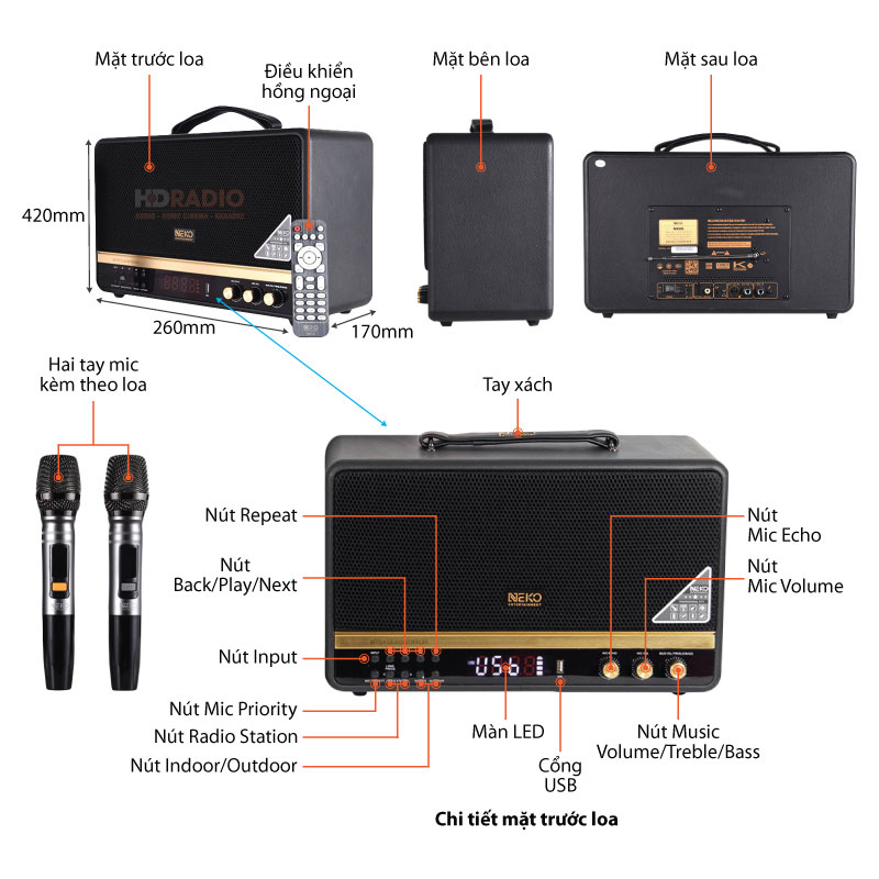 Loa di dong Neko NK06 Loa di dong Neko NK06