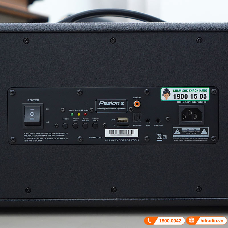 Loa Paramax Pasion 2 kết nối trực tiếp đa dạng 