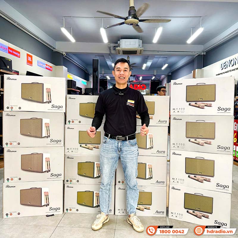 Loa Paramax Saga, Bass 20cm, Công suất 300W, Bluetooth 5.3, Kèm 2 tay micro (NEW 2025)-15