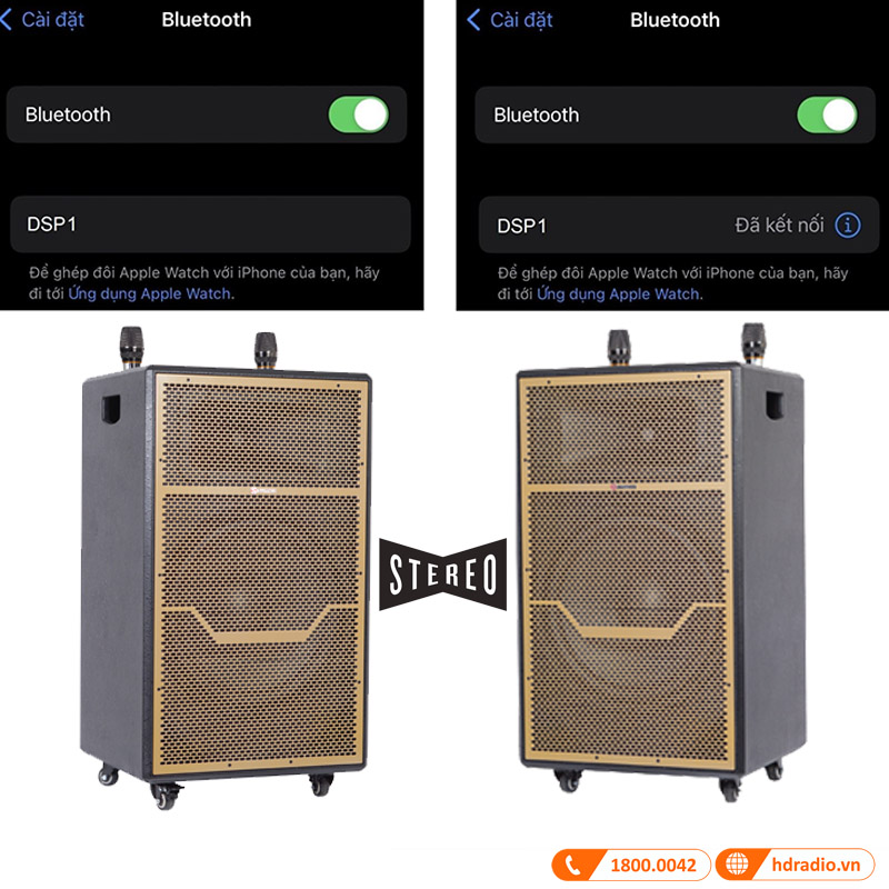 Kết nối 2 loa tạo thành hệ thống âm thanh stereo