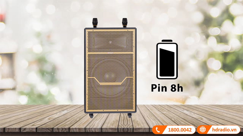 Thời lượng pin sử dụng lên đến 8 giờ