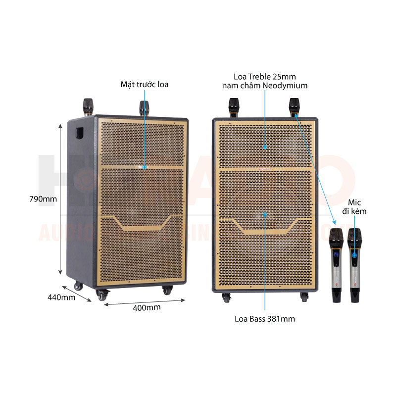 Chú thích Loa Sumico DSP2140