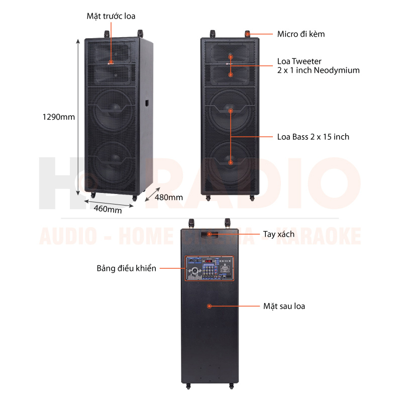 Chú thích Loa Sumico DSP215