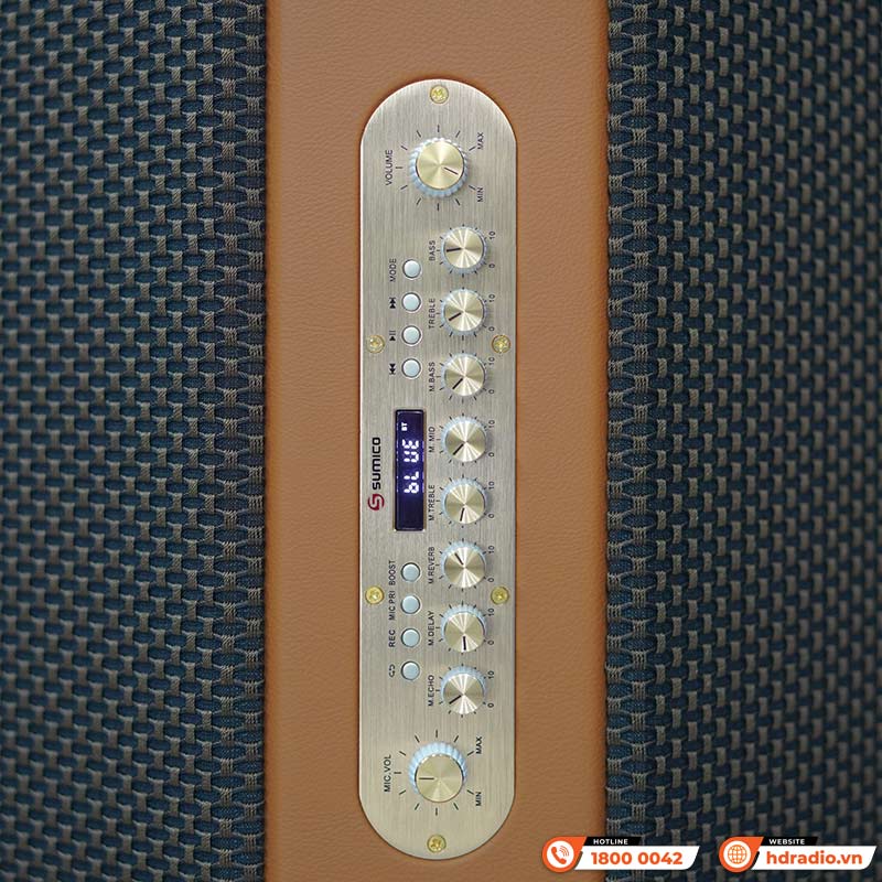 Loa Sumico Hexagon Plus, Bass 16.5cm, Công suất 250W, Pin 8h, Đa Hướng, Kèm 2 Micro-3