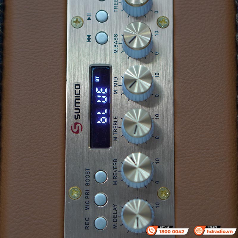 Loa Sumico Hexagon Plus, Bass 16.5cm, Công suất 250W, Pin 8h, Đa Hướng, Kèm 2 Micro-5