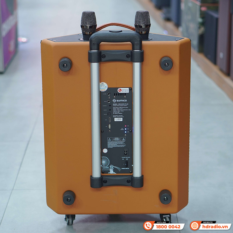 Loa Sumico Hexagon Plus, Bass 16.5cm, Công suất 250W, Pin 8h, Đa Hướng, Kèm 2 Micro-8