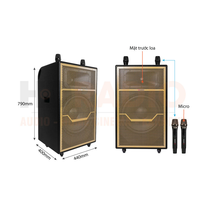 Loa Sumico DSP40 (Bass 40cm, 350W, 30Hz - 20KHz, Pin 8H, Bluetooth 5.0, USB, RCA, TF)-11