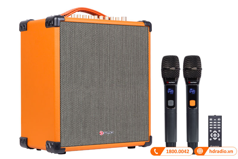 Loa Sumico MSP10A, Bass 25,4 cm, Công suất 100W, 2 Mic, Remote-2