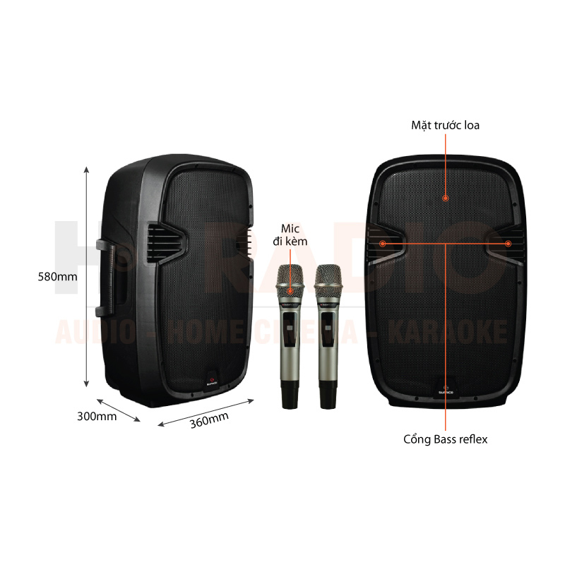 Chú thích Loa Sumico On The Go 12