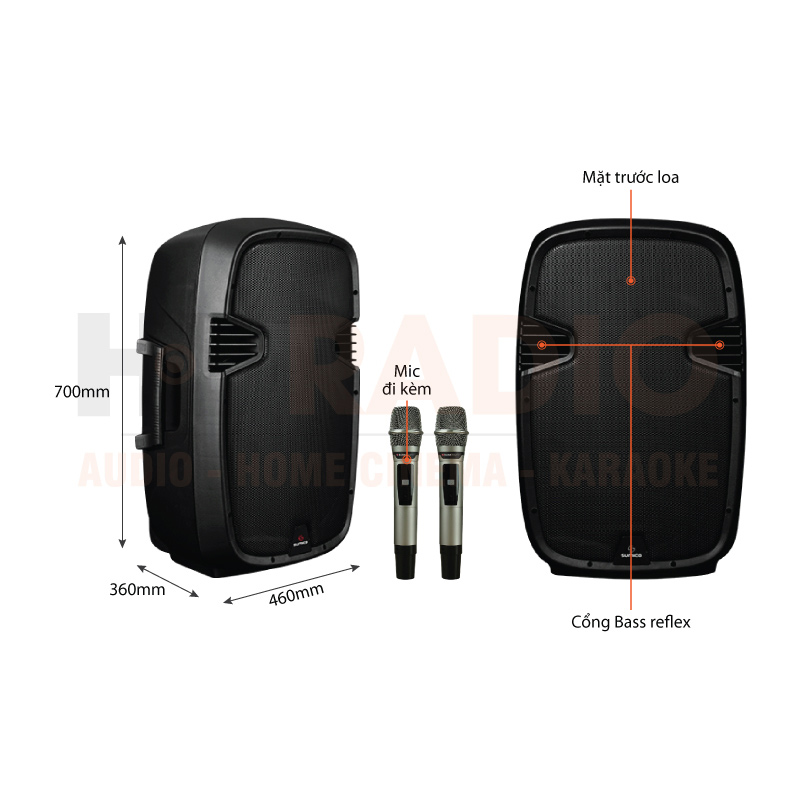 Chú thích Loa Sumico On The Go 15