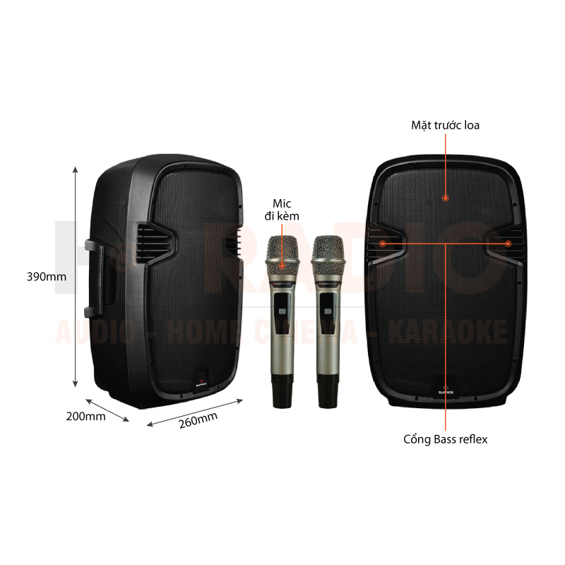 Chú thích Loa Sumico On The Go 8