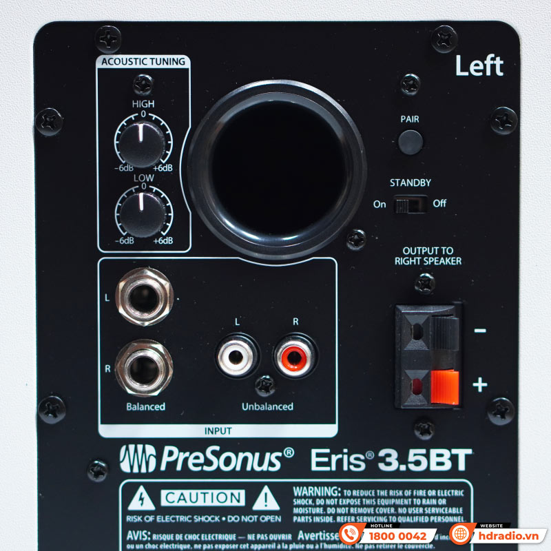 Loa kiểm âm PreSonus Eris 3.5bt Gen 2, Bluetooth 5.0, Công suất 50W, RCA, TRS, AUX-6