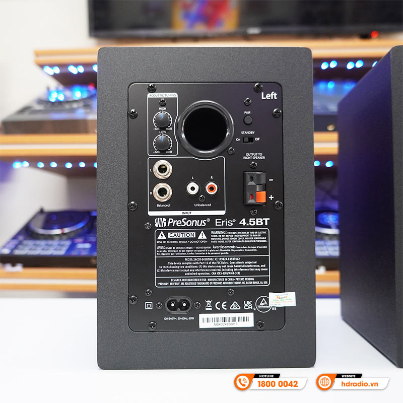 Loa kiểm âm PreSonus Eris 4.5 BT, TRS, RCA, AUX, Bluetooth 5.0-8