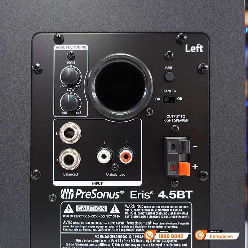 Loa kiểm âm PreSonus Eris 4.5 BT, TRS, RCA, AUX, Bluetooth 5.0-10