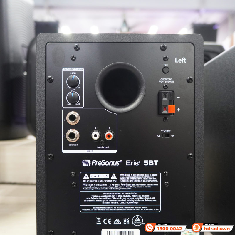 Loa kiểm âm PreSonus Eris 5BT 2nd Gen, Bluetooth 5.0, công suất 100W, XLR, RCA-8