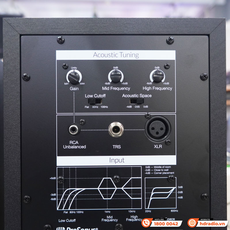 Loa kiểm âm PreSonus R65 V2, XLR, RCA, TRS-8