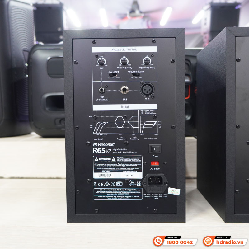 Loa kiểm âm PreSonus R65 V2, XLR, RCA, TRS-7