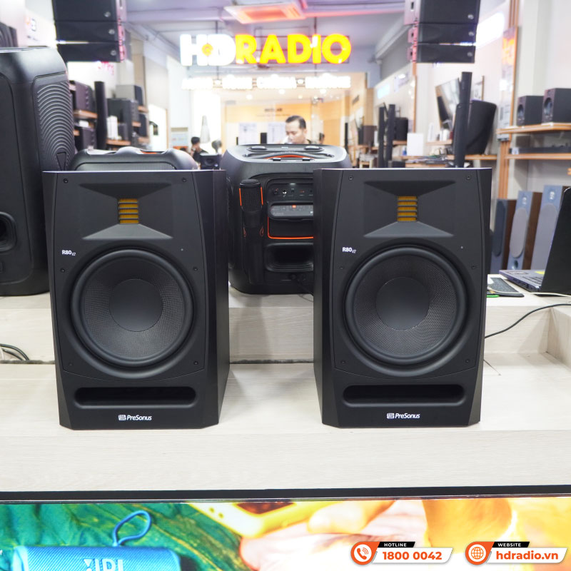 Loa kiểm âm PreSonus R80 V2, XLR, RCA, TRS-1