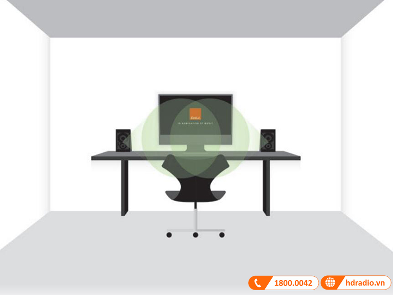 loa dali alteco c-1 dat tren ban may tinh