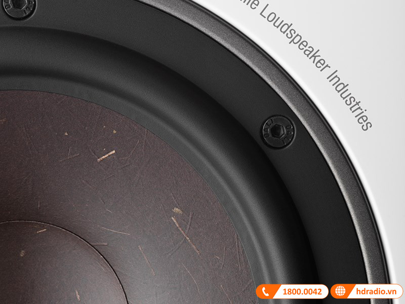 cu loa woofer voi mang loa soi go duoc bao quanh vien cao su