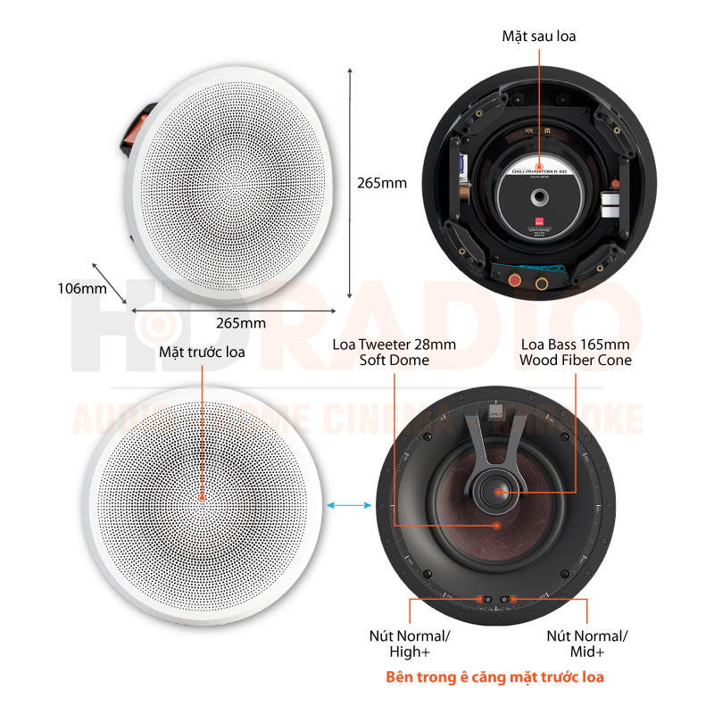 Chú thích Loa Dali Phantom K-60