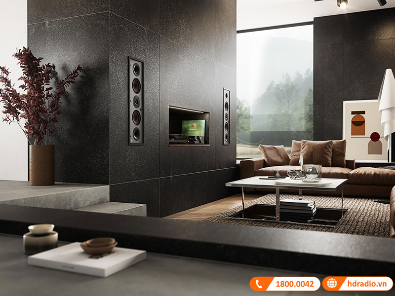 loa dali phantom m-250 duoc bo tri trong tuong