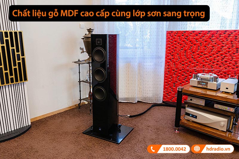 chất liệu gỗ MDF cao cấp cùng lớp sơn bóng