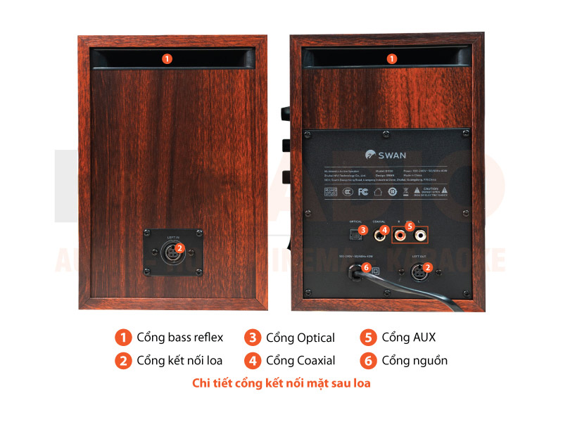 Chú thích Loa Hivi Swan D1100