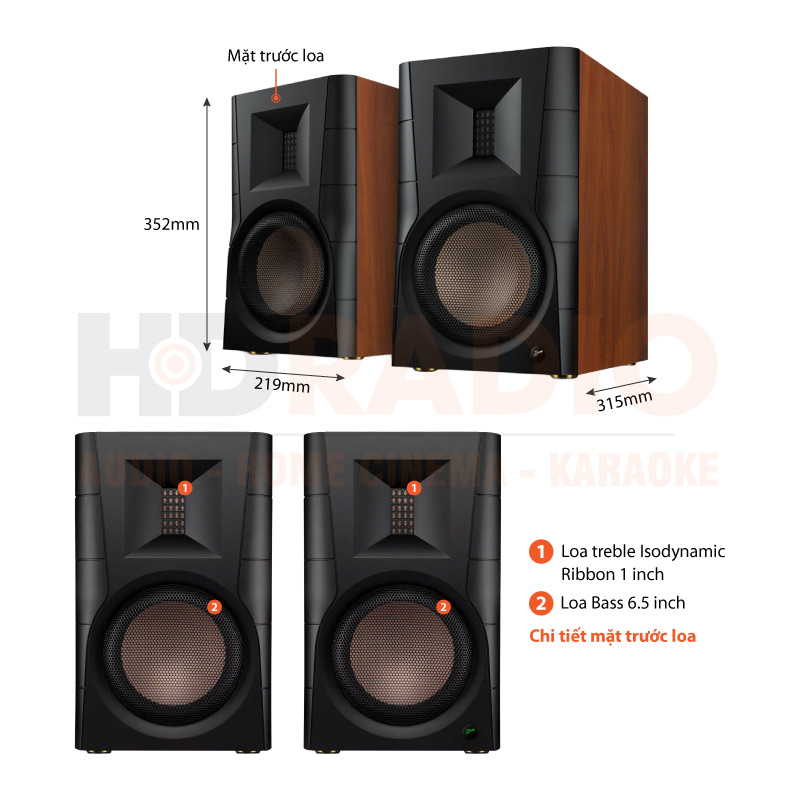 Chú thích Loa Hivi Swan D300