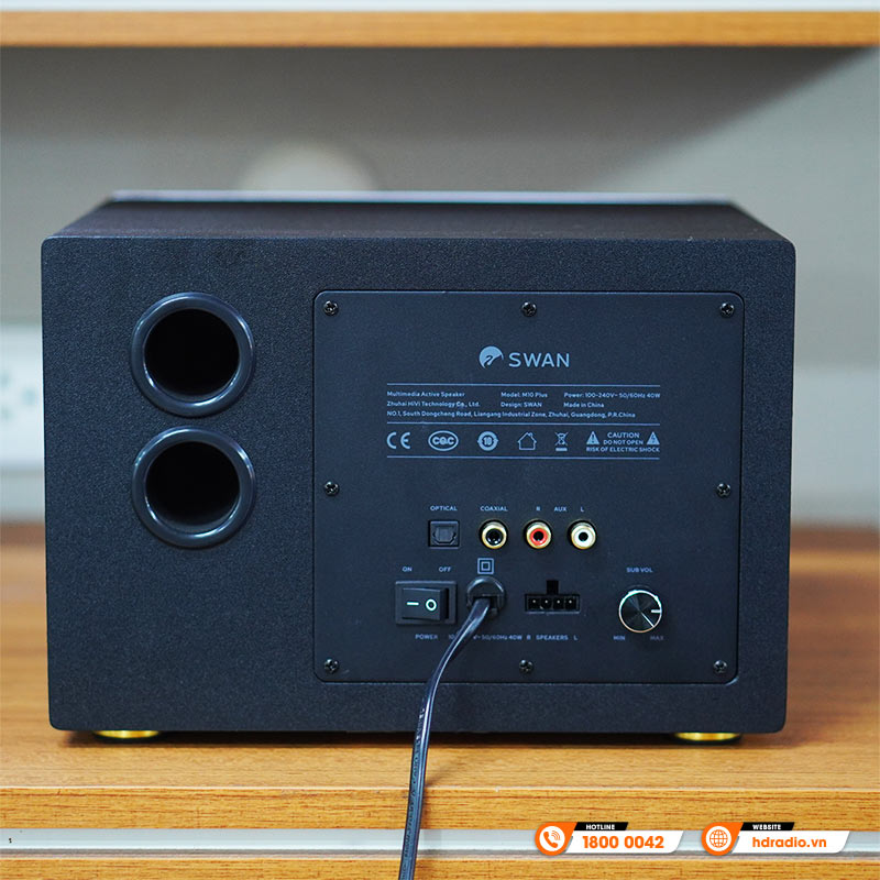 Bộ Loa vi tính 2.1 Hivi Swan M10 Plus, Công suất 60W, Bluetooth, Optical, Coaxial, Aux-8