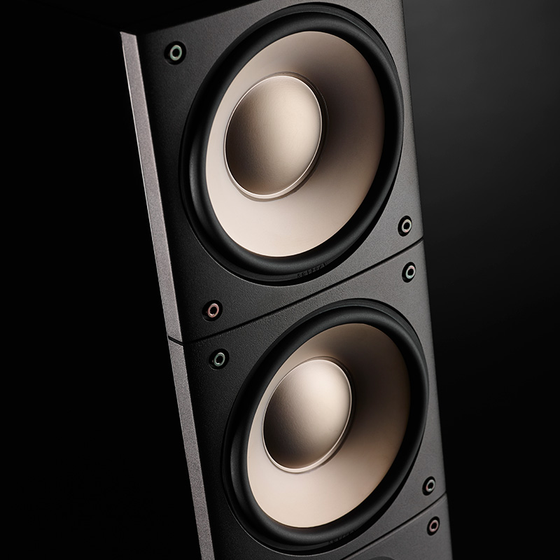 Loa mid/bass màng gốm (ceramic) kết hợp Titanium của Raidho XT3 Loa mid/bass màng gốm (ceramic) kết hợp Titanium