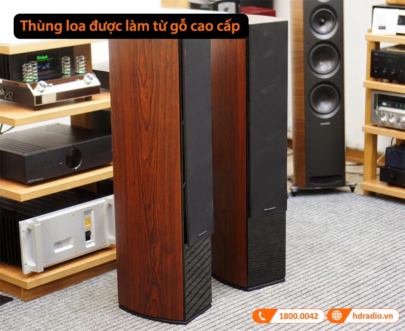 thùng loa làm bằng chất liệu gỗ cao cấp