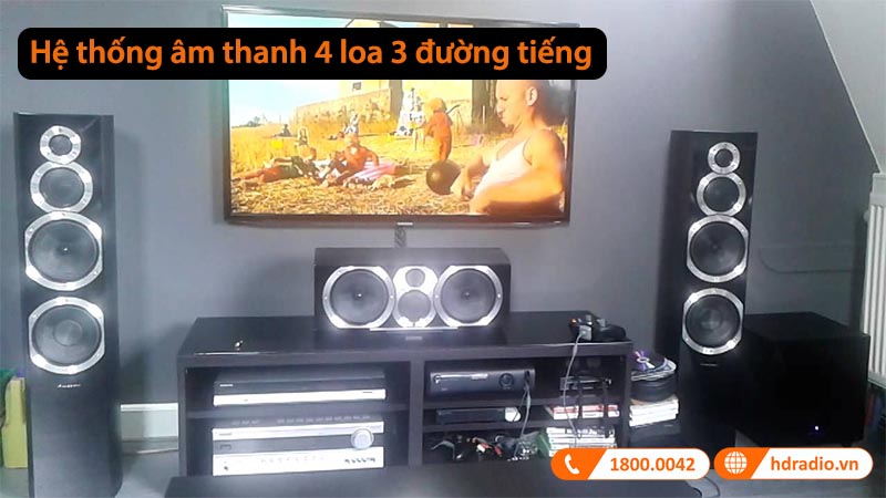 Hệ thống 4 loa 3 đường tiếng