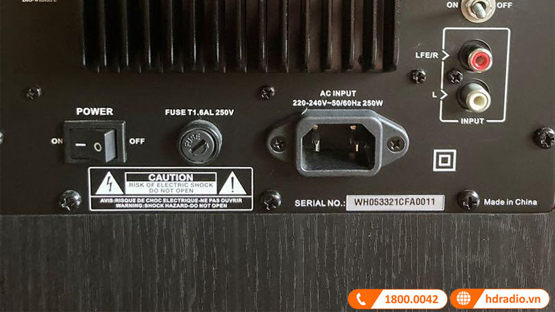 Đầu vào RCA LFE chuyên dụng