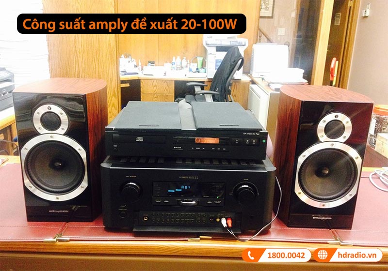 công suất ghép nối amply đề xuất 20-100W