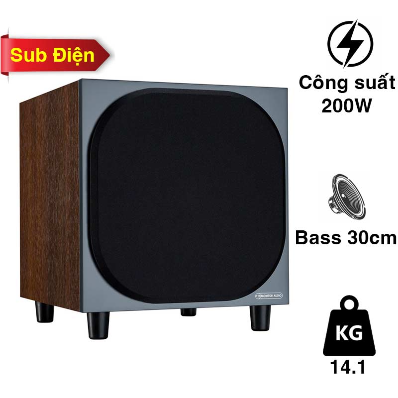 Sub Điện Monitor Audio Bronze W10, Bass 25cm, 220W Class D
