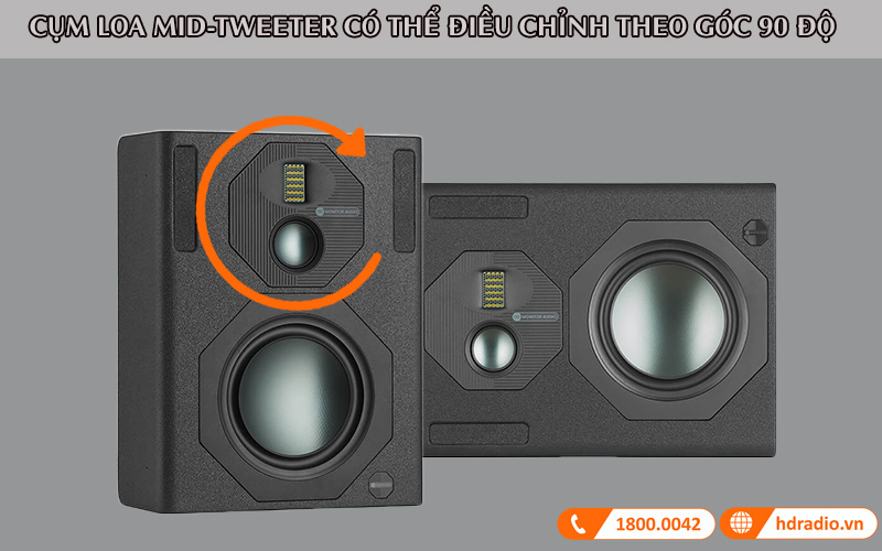 Loa Mid-Tweeter dieu chinh goc 90 do