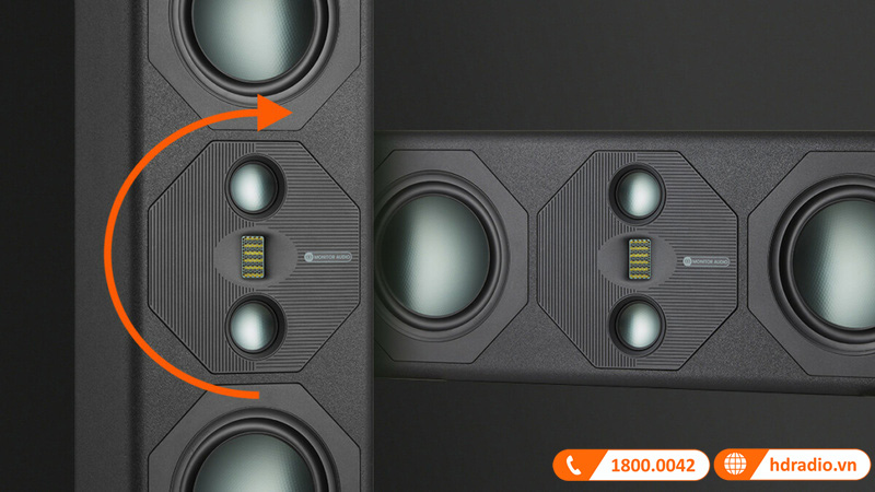 Loa Mid-tweeter dieu chinh theo goc 90 do