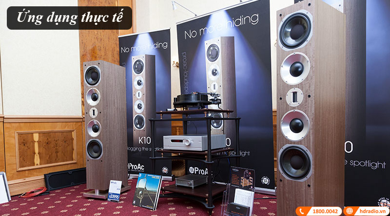 Loa đứng ProAc K10 thích hợp sử dụng cho các phòng như: phòng khách, phòng làm việc, phòng nghe nhạc hi-end chuyên dụng Loa đứng ProAc K10