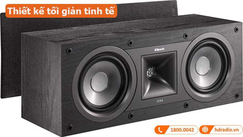Loa center Klipsch KC25 thiết kế tối giản tinh tế 