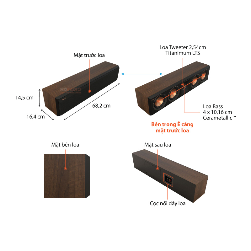 Chú thích loa Klipsch RP-404C II