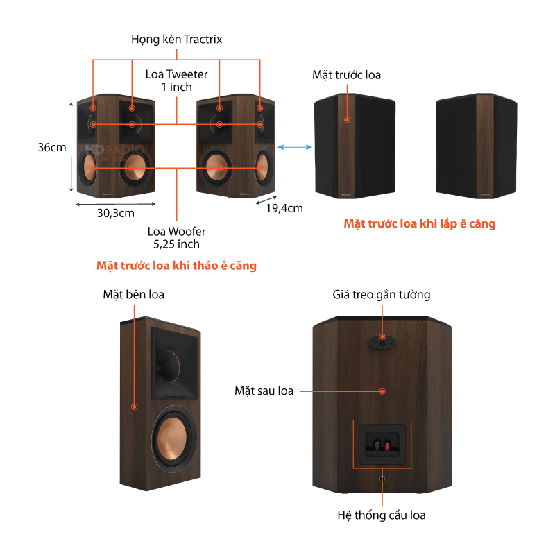 Loa Klipsch RP-502S II (Độ nhạy 94dB, Tần số 62Hz-25KHz)-16