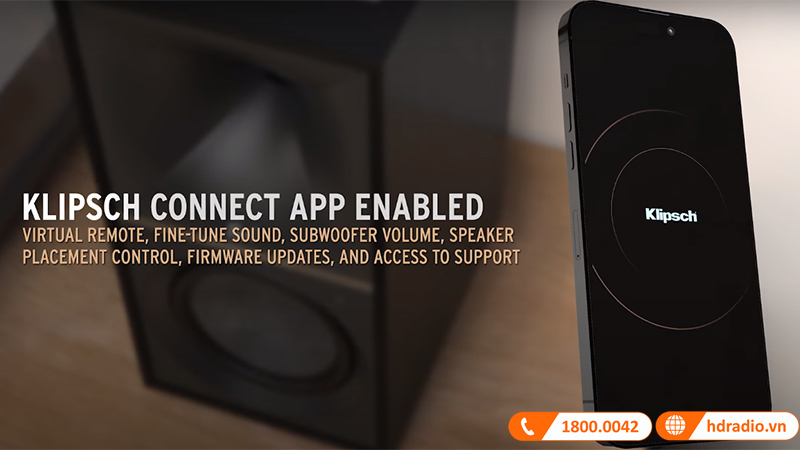 Loa Klipsch The Nines ứng dụng Klipsch Connect