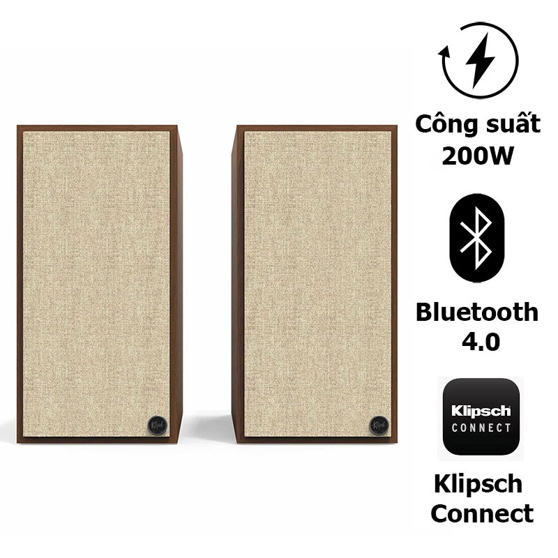 Loa Klipsch The Sevens Chính Hãng, Bluetooth, AUX, Optical, RCA, Sub Out, Công Suất 200W, Độ nhạy 112dB, Tần số 39Hz-25kHz